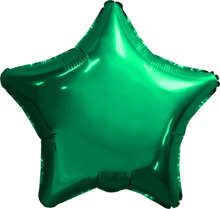 Шар (19''/48 см) Звезда, Зеленый, 1 шт. И54