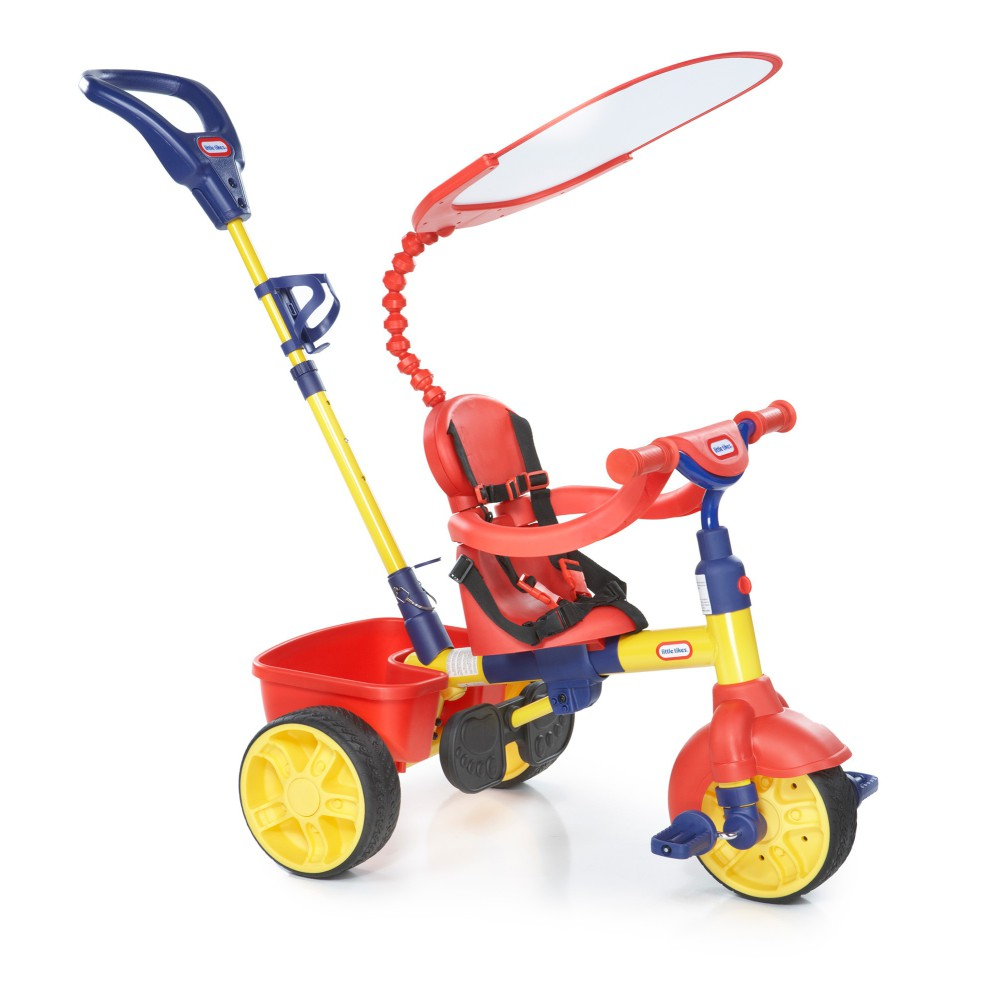 Детский трёхколёсный велосипед Little Tikes 627354E4 4в1 красный с резиновыми колёсами от 9 месяцев — фото 3