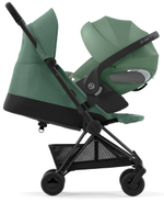 Коляска Cybex Coya Matt Black Frame Cloud T i-Size Leaf Green Plus Leaf Green с дождевиком и бампером