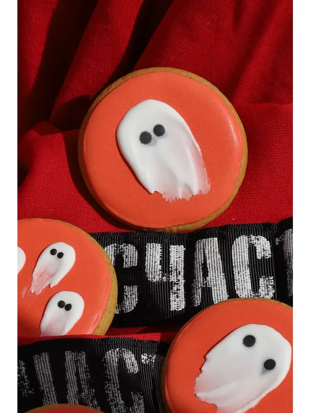 Имбирные пряники "Приведения" - 4 шт. оранжевые