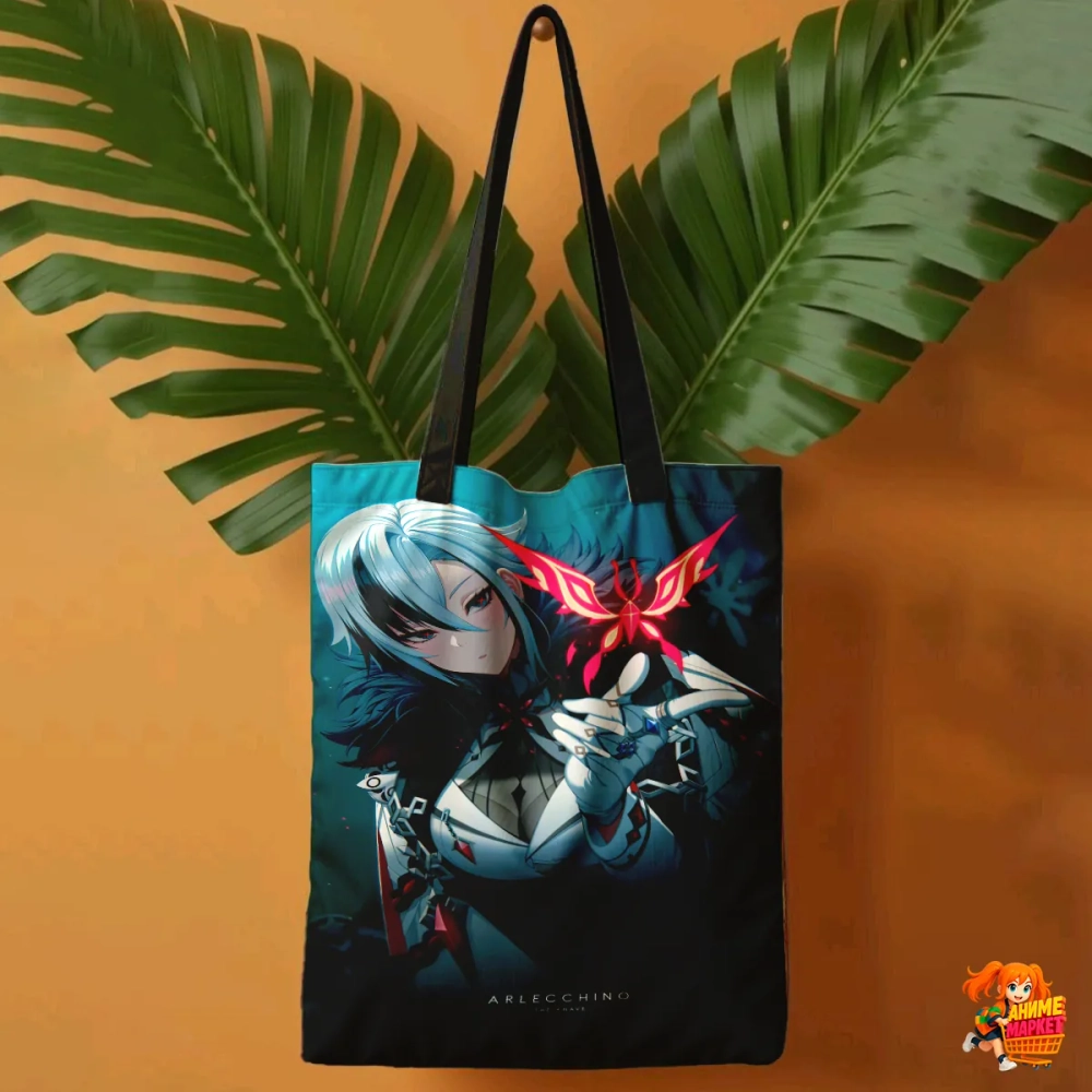 Сумка шоппер с принтом Genshin Impact