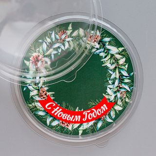 Вкладыш в купол Новогодний венок. С Новым годом