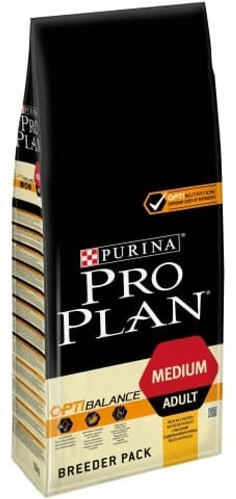 Pro Plan 18кг adult OptiHealth medium для средних пород собак Курица с рисом