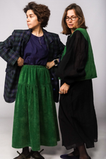 Юбка на кокетке из бархата, "12 месяцев"