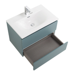 Тумба с раковиной подвесная BelBagno KRAFT-700-2C-SO-AO Голубой матовый, раковина белая BB-8099-70