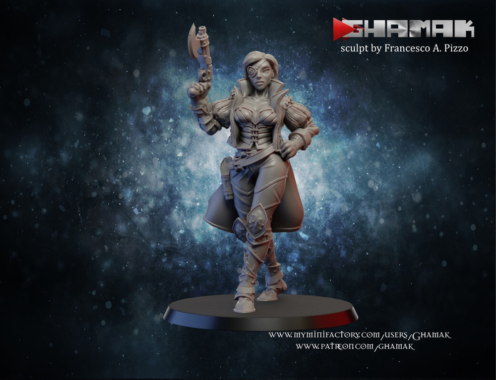 Grand Alliance Order Cities of Sigmar Empire Охотница на нечисть миниатюра для dnd, днд, pathfinder, фентези, Настольная игра, НРИ, Варгейм, РПГ