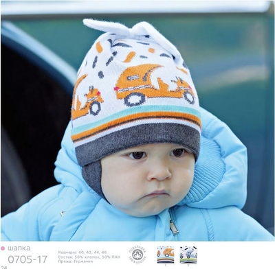 ШАПКА "Cars" 0705-17 р.40 разноцв.