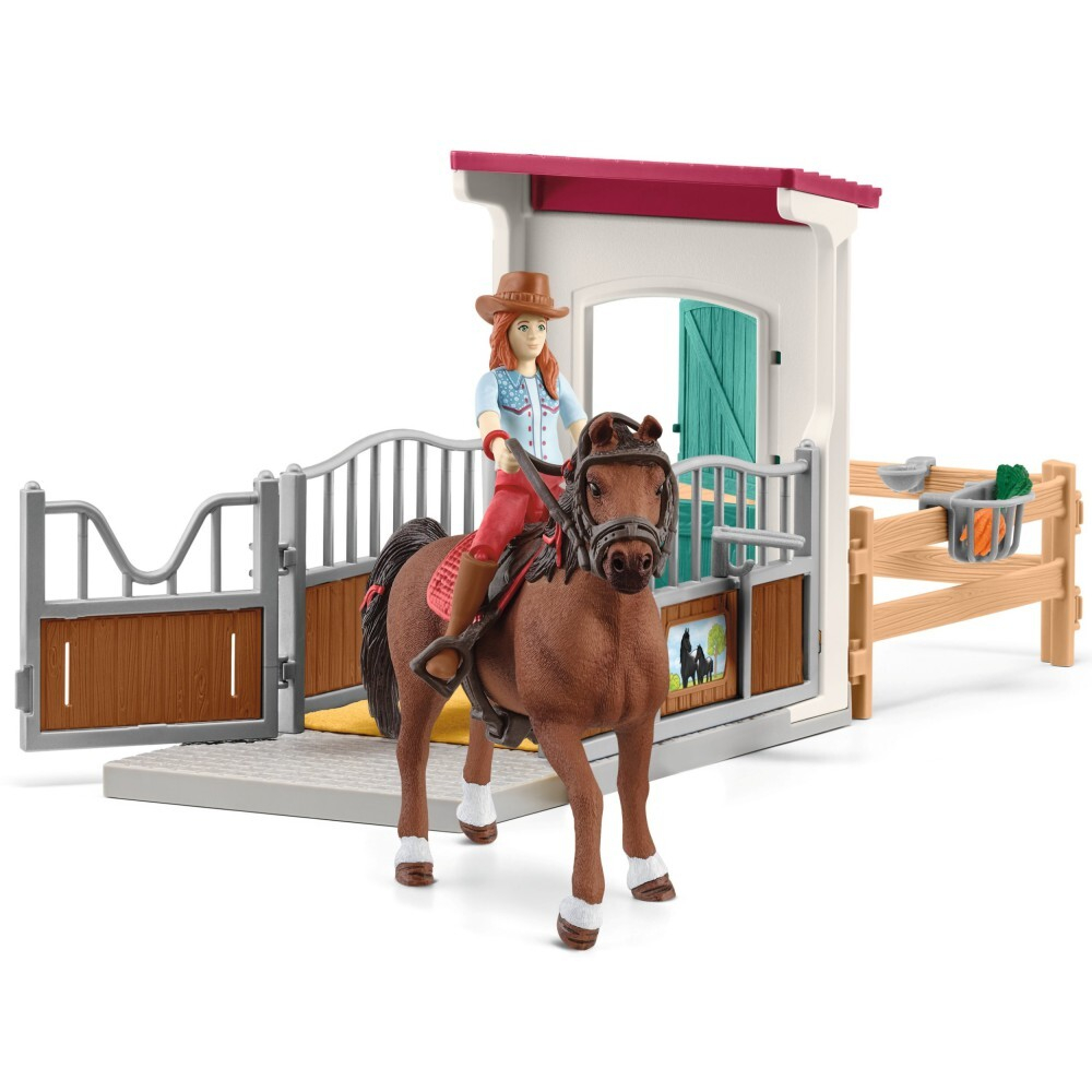 Schleich Конный клуб - Лошадиный ящик с Ханной и Кайеном 42710 / артикул   42710  / GTIN 4059433855226