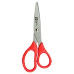 Ножницы детские 13,5 см, Феникс+ Черно-белые коты, эргономичные ручки, красный