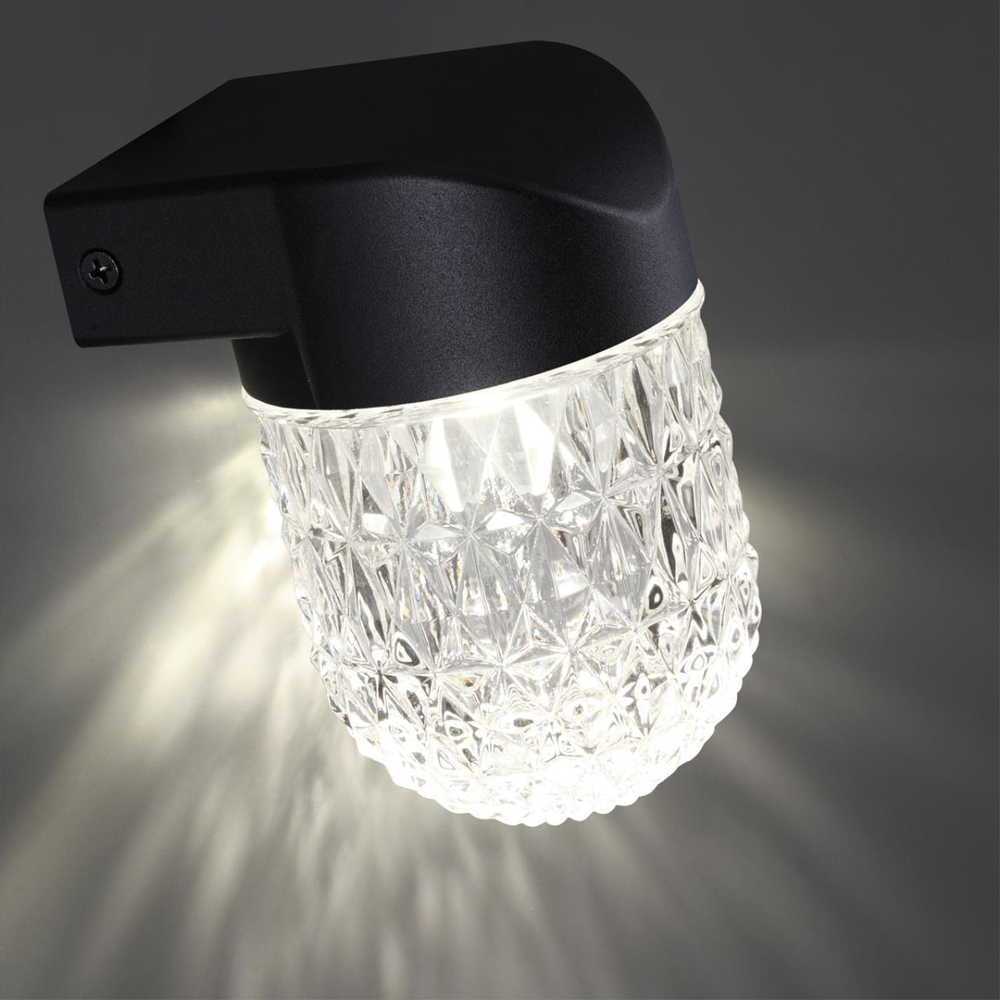 359295 STREET NT24 724 черный Светильник ландшафтный настенный IP65 LED 7W 4000K 175-265V ESTIMA