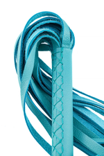 Голубая кожаная плеть - 50 см.