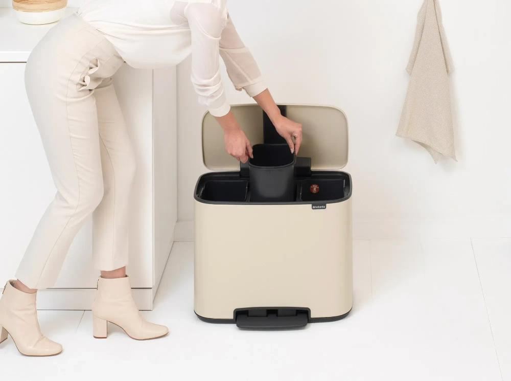 Brabantia Контейнер для сортировки Bo 3х11л Soft Beige