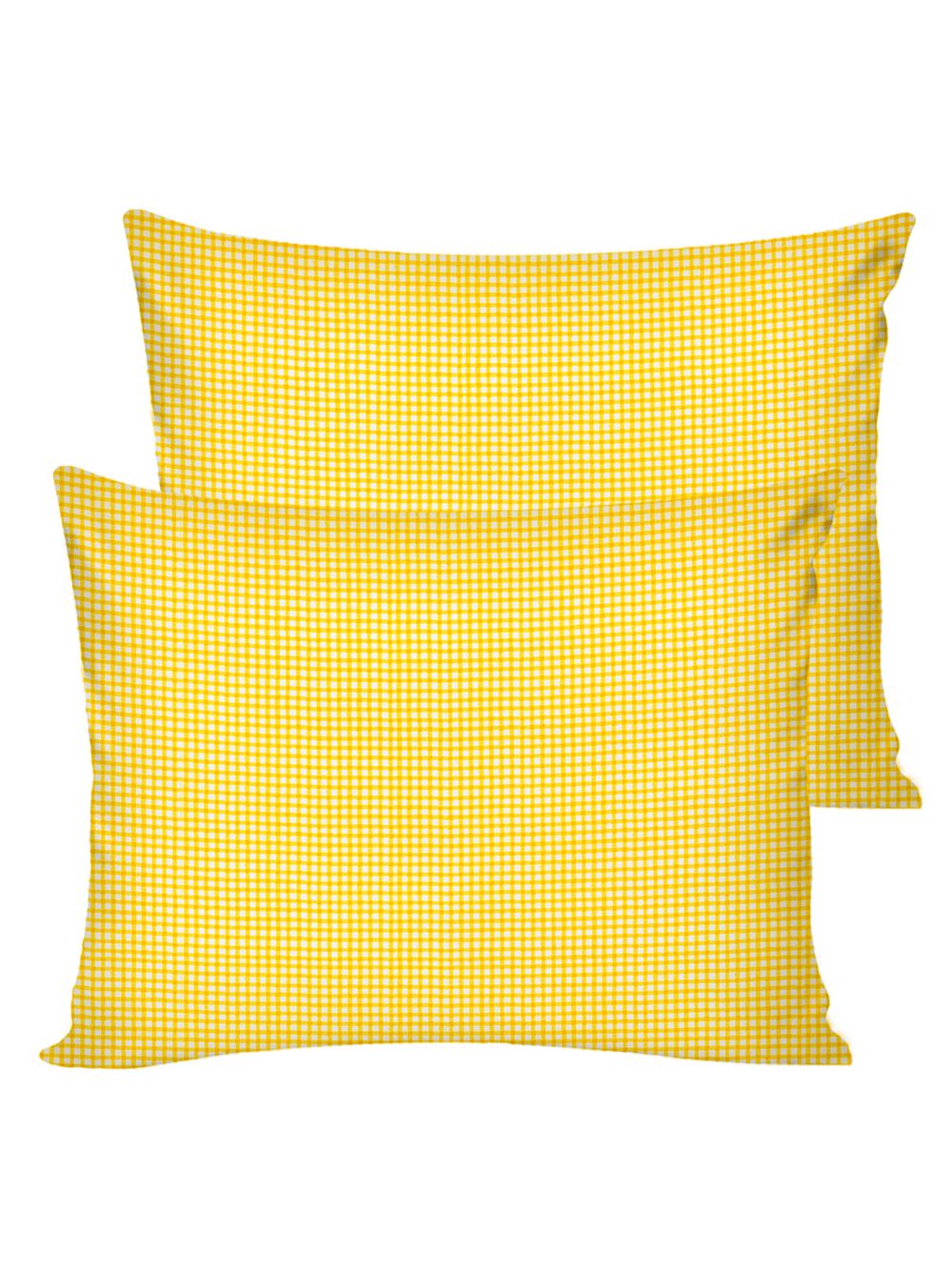 Постельное белье перкаль Сказка "Желтая клеточка" 2-спальное Наволочка 50х70 см 2 шт Простынь на резинке 160x200 см Пододеяльник 175x215 см