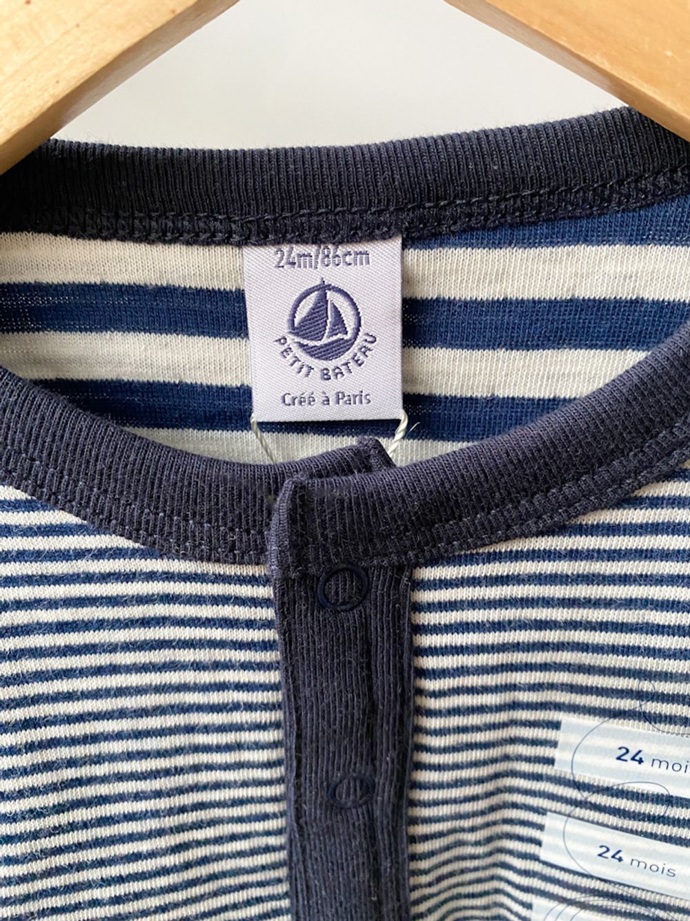 Новый хлопковый лонгслив  Petit Bateau, 86