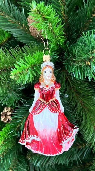 Набор стеклянных игрушек Золушка, красный, 3 шт., Irena CO (63120/1)