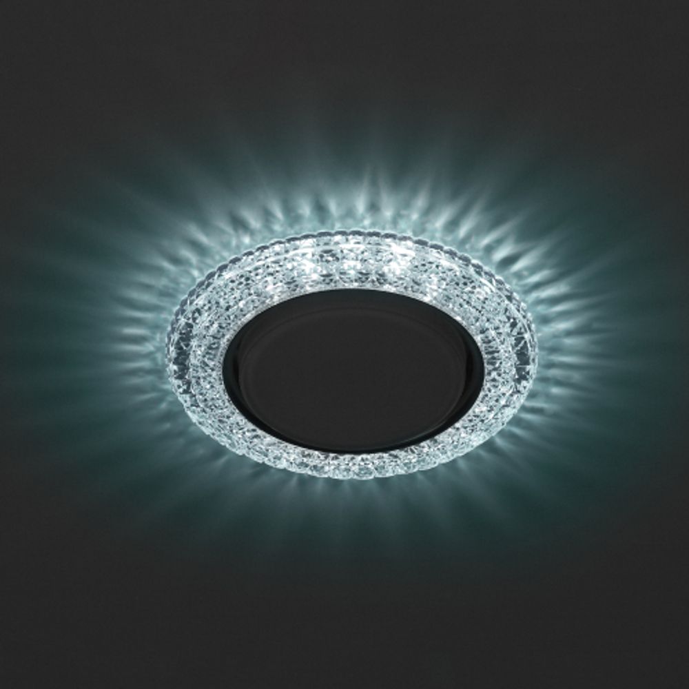 DK LD26 BL/WH Светильник ЭРА декор cо светодиодной подсветкой Gx53, голубой | Встраиваемые LED светильники