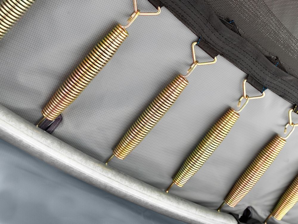 Батут Exit Toys для дачи с сеткой Элегант Премиум 366 см серый