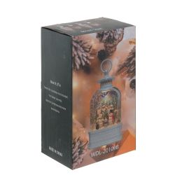 GAEM Фигурка декор в стекл шаре "Рождество" (подсвет, вьюга, 2xAAA, н/п), L13 W7 H27 см