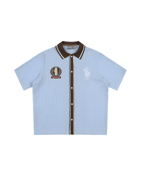 Рубашка HARSHandCRUEL Waffle Textured Polo Shirt