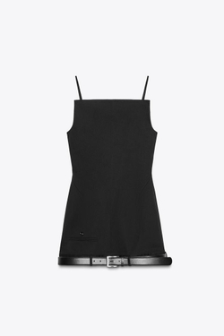 ZARA КОРОТКОЕ ПЛАТЬЕ С ПОЯСОМ НА ТАЛИИ, ЧЕРНЫЙ