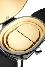 Керамический угольный гриль Primo Oval 300 (Family) All-In-One, 38х56 см, с ножками и столиками