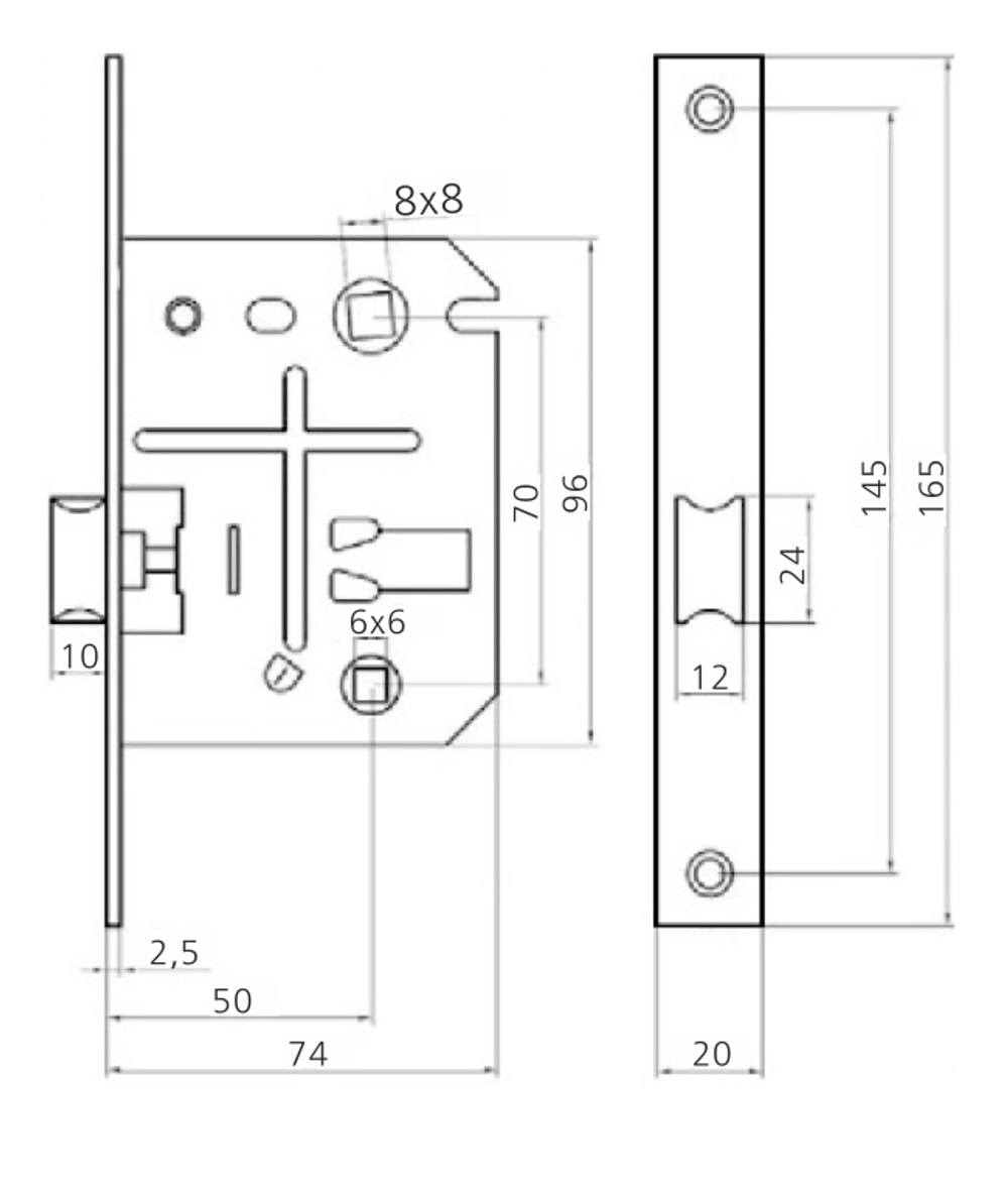 Защелка сантехническая 170 Arni