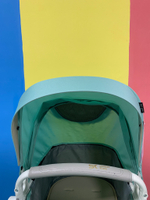 Коляска-трансформер Sweet Kids 608 2в1 Зеленый текстиль на белой раме