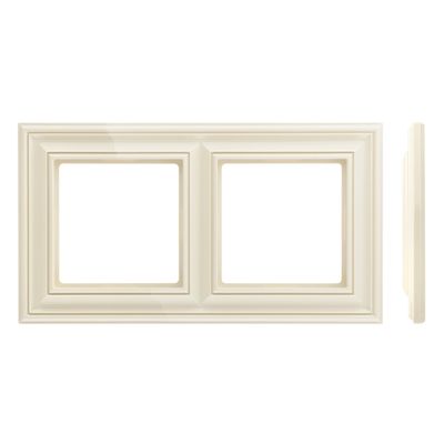 Рамка 2 поста LIREGUS RETRO K14-345-02.R/S слоновая кость