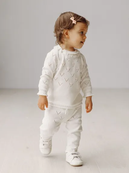 Костюм с галочками Leoking Белый