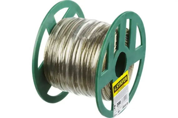 Трос STAYER 2мм ПВХ изоляция 09431