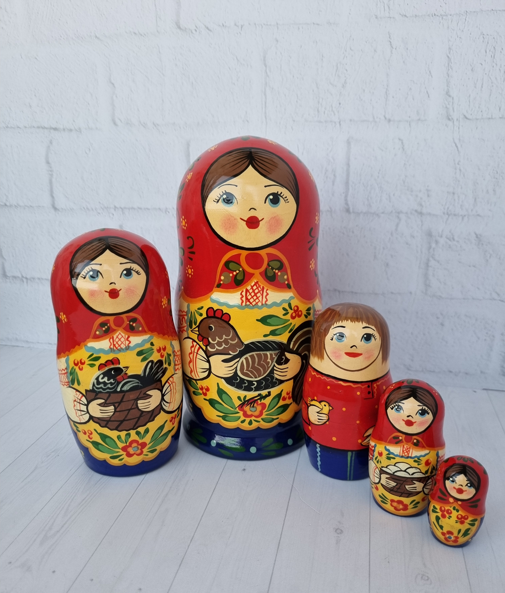 Матрешка "с курочкой" традиция 5мест