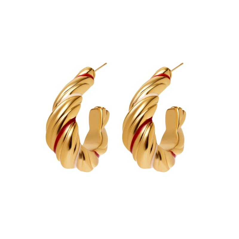 Серьги Западный Ветер с Эмалью – Золото