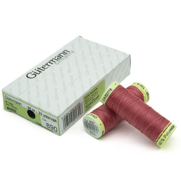 Нитки отделочные Gutermann Top Stitch 30 (30 метров), 5 кат. | 890 т.пурпурно-розовый