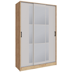 Шкаф-купе Стиль-2 140, Дуб крафт золотой, Кашемир