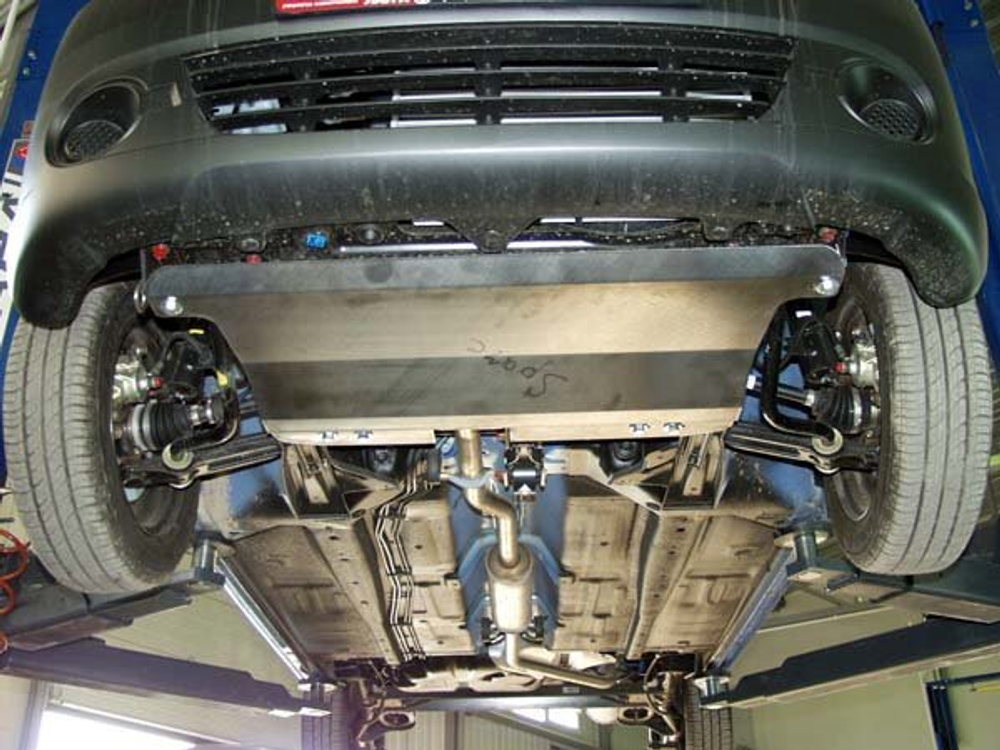 Защита картера и КПП (сталь 2 мм) для Ravon R2 2016-2020 (V - все), Chevrolet Spark M300 2010-2015, 2015- (V - все) Alfeco.ALF0314st