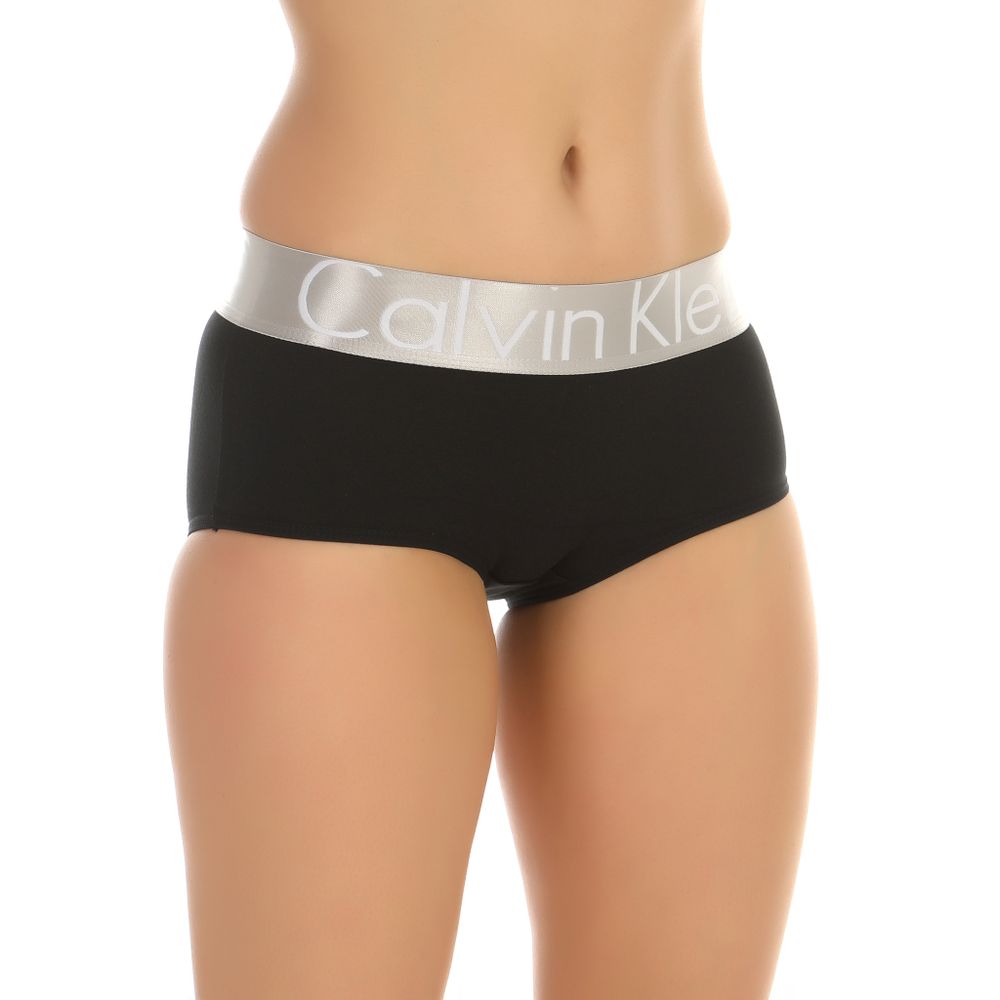 Женские трусы-шорты черные Calvin Klein Women Steel Black