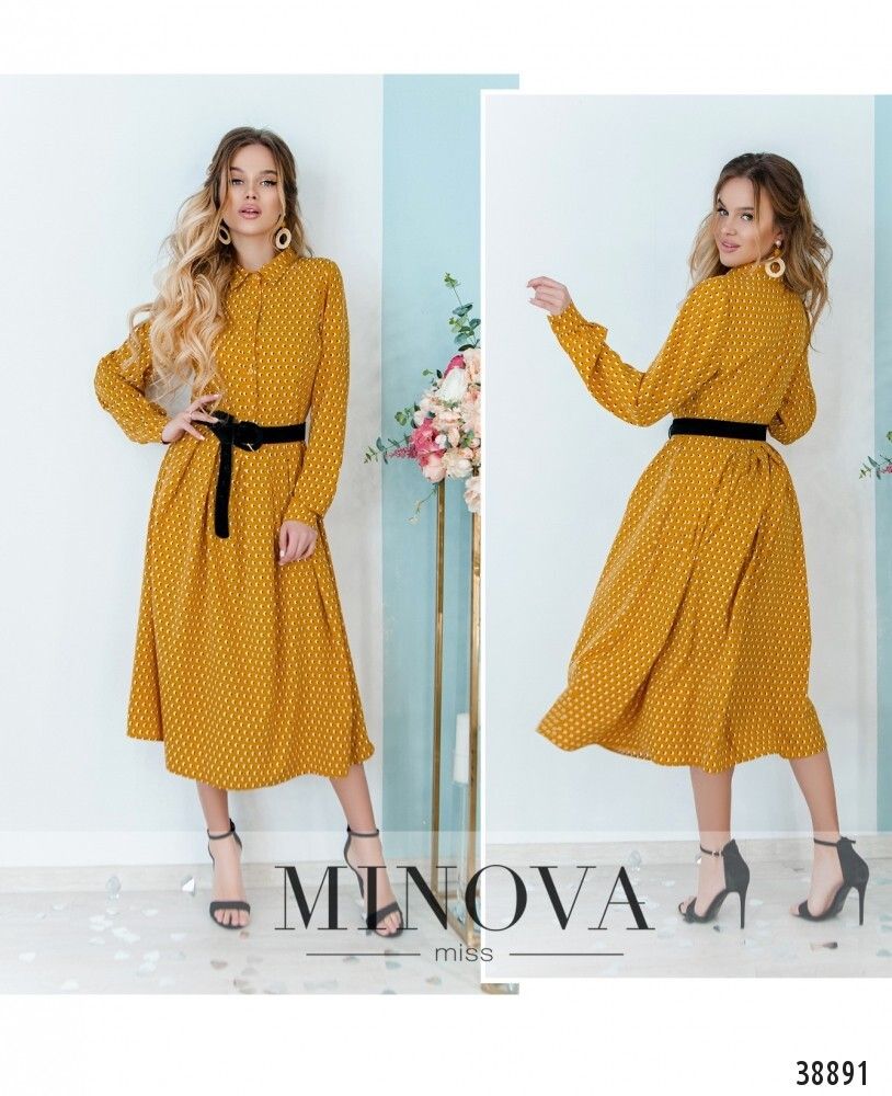 Платье 3141-горчица Minova