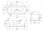 Ванна акриловая ABBER AB9443 170х75 белая