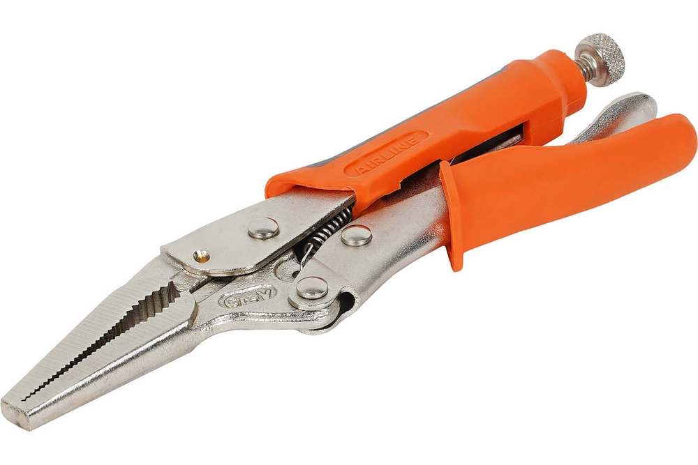 Зажим с фиксацией с удлиненным захватом двухкомпонентная рукоятка 180мм ATBL003 AIRLINE