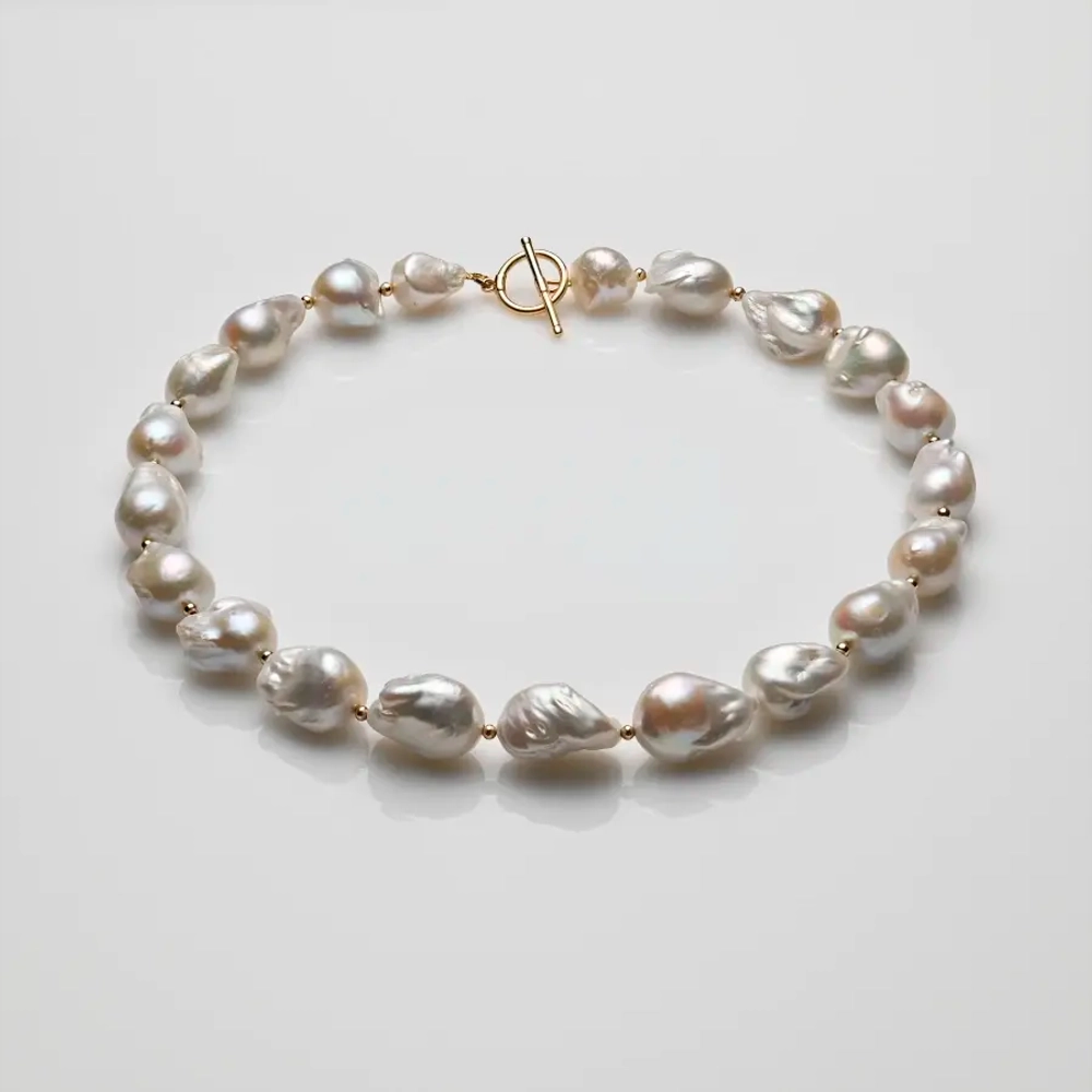 Ожерелье из барочного жемчуга с замком "тогл"