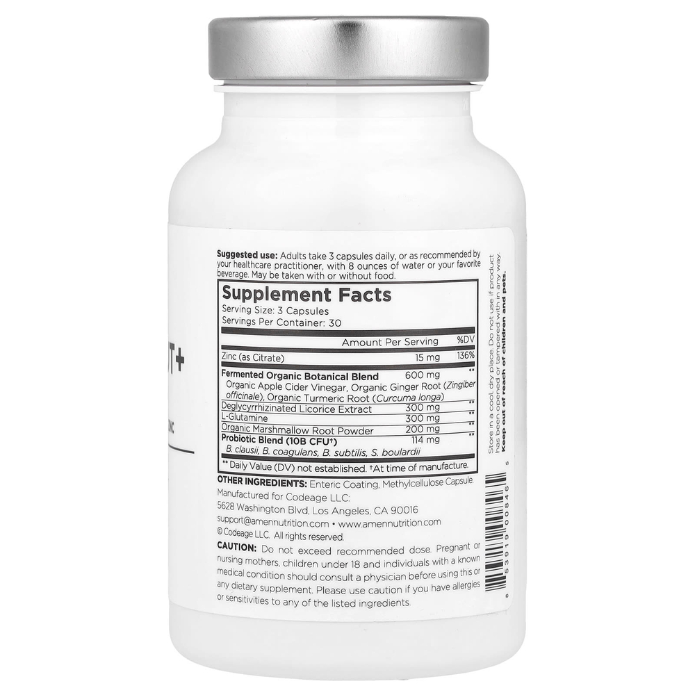 Codeage, Amen, Leaky Gut +, 90 растительных капсул