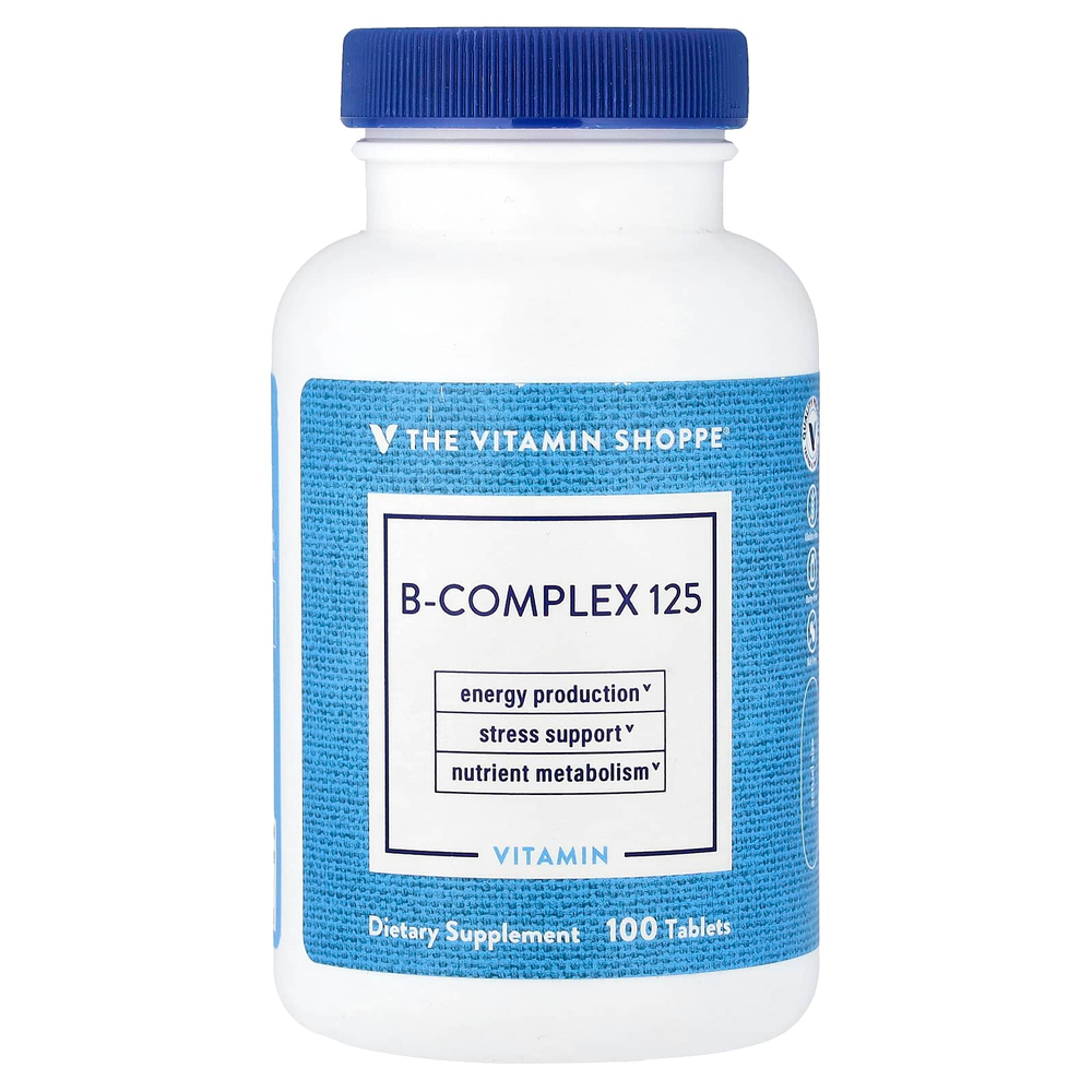 The Vitamin Shoppe, B-Complex 125, витамины группы B, 100 таблеток