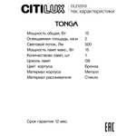 Citilux TONGA CL212313 Бра с выключателем Бронза