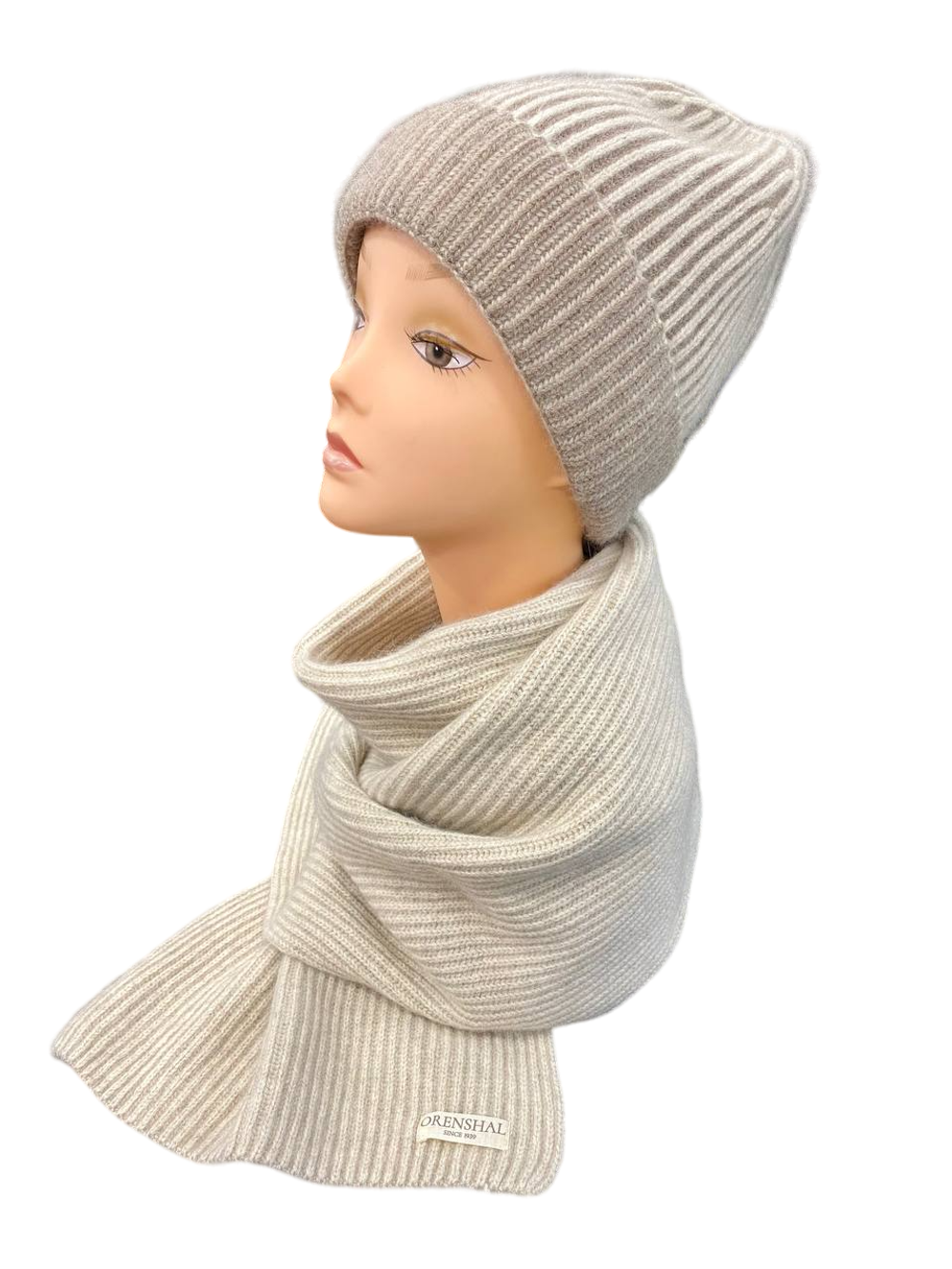 Шапка ШП812-08/29 бежевая/темно-бежевая