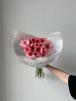 Букет из гербер в нежно-розовом оттенке 15 шт