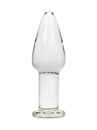 Прозрачный анальный плаг из стекла - 10,5 см.