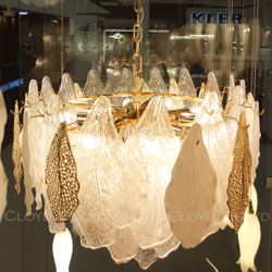 Люстра Cloyd SENEGAL-A C15 / Ø60 см - с золотыми листьями - золото (арт.10366)