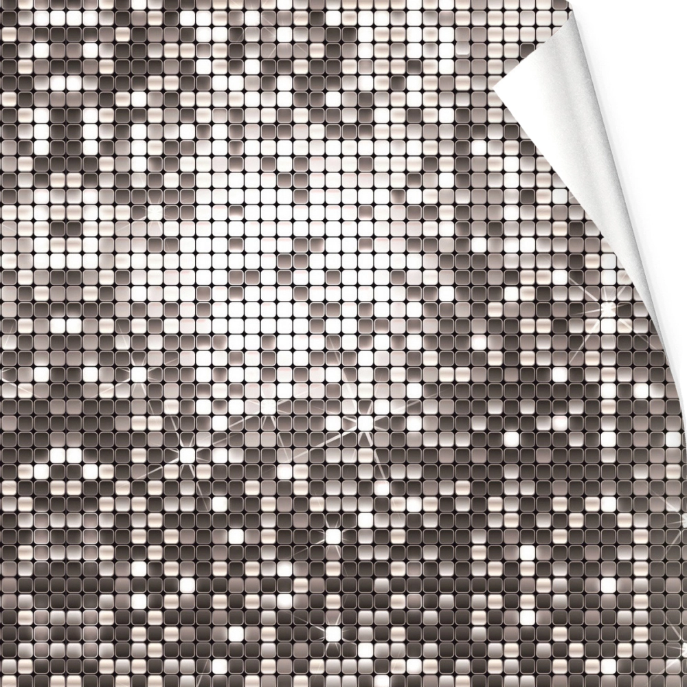 Бумага упаковочная 50х70 см «Зазеркалье» (1 лист), серебро