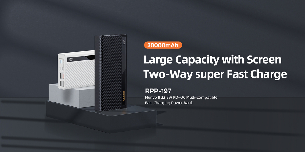 Портативный аккумулятор REMAX RPP-197 30000 mAh PD+QC 3.0 (черный)