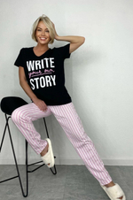 Пижама женская штаны+футболка к/р ШФ0001 норма